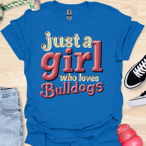 Just a girl who loves bulldogs - V10 - 3D Blocks T-Shirt